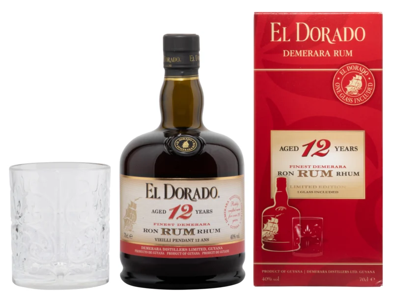 El Dorado Limited Edtion with 1 Glass 12 Years Demerara Rum 40° 70cl