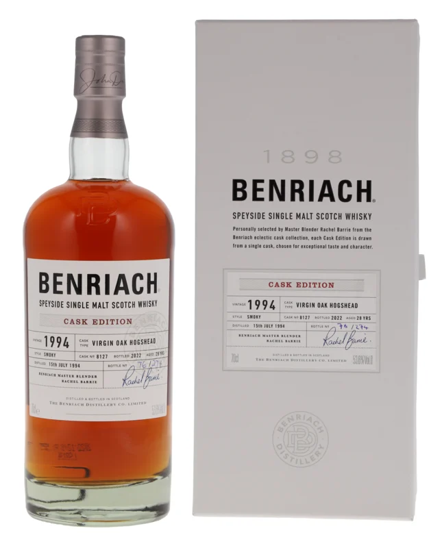 Benriach Virgin Oak Hogshead New Vibrations 28 Years 1994 Speyside Single Malt Scotch Whisky 53.6° 70cl