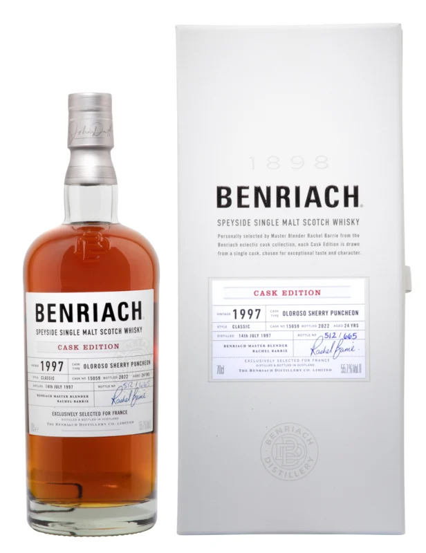 Benriach Cask Edtition Oloroso Sherry Puncheon 24 Years 1997 Speyside Single Malt Sctoch Whisky 2022 55.7° 70cl