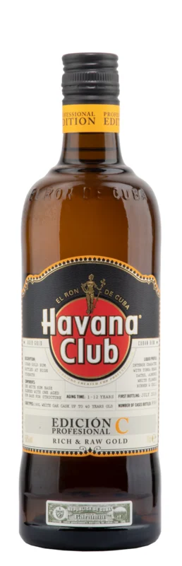 Havana Club Edicion Profesional C Rich & Raw Gold Rum 50° 70cl