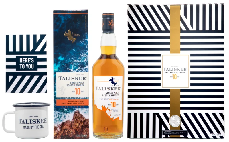 Talisker Mit Choco Mug und Grusskarte 10 Years Single Malt Whisky 45.8° 70cl