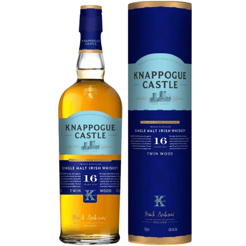 Knappogue Castle Twin Wood 16 Years Single Malt Irish Whiskey 43° 70cl