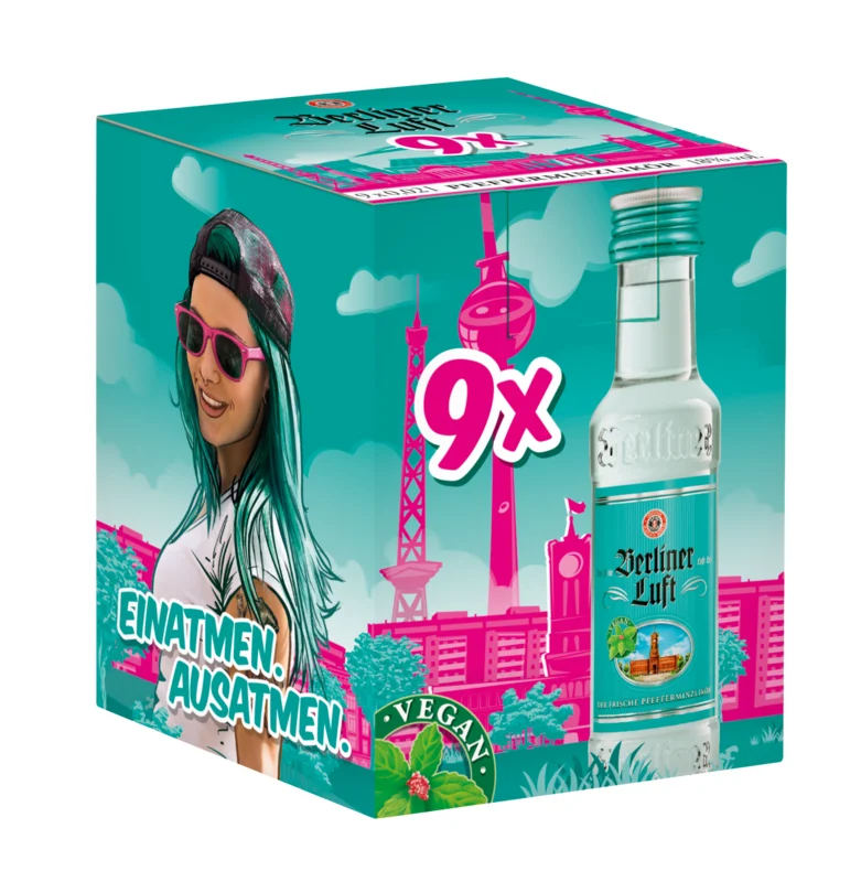Schilkin Berliner Luft Pfefferminzlikör 9x 18° 2cl
