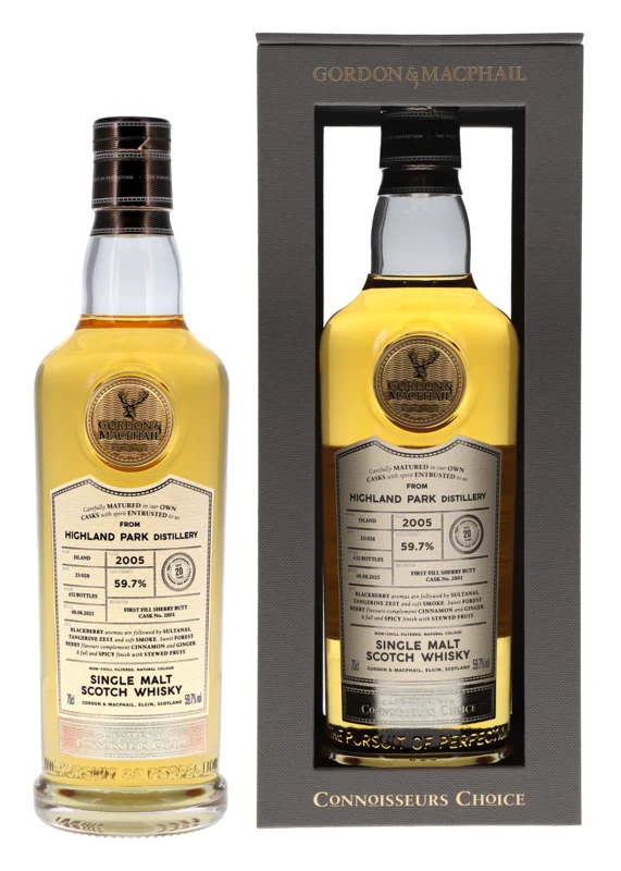 Highland Park Gordon & MacPhail Connoisseurs Choice 1st Fill Sherry Butt #2801 20 Years 2005 Single Malt Scotch Whisky 2025 59.7° 70cl