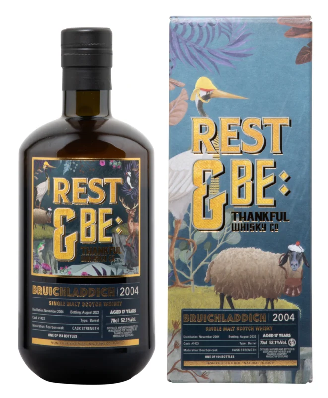Bruichladdich Rest & Be Thankful Bourbon Barrel 17 Years 2004 Single Malt Scotch Whisky 2022 52.1° 70cl