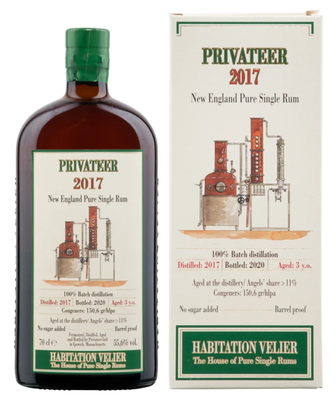 Habitation Velier Privateer 3 Years 2017 New England Pure Single Rum 2020 55.6° 70cl