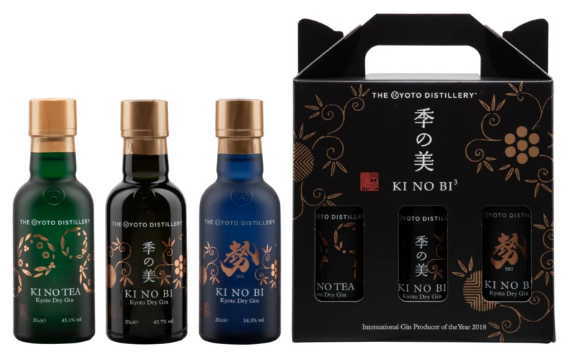 The Kyoto Distillery Giftbox KI NO THREE (Classic, Sei & Tea) Taste-Box 48.4° 60cl