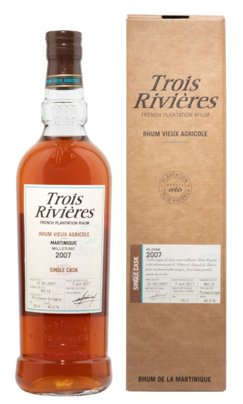 Trois Rivières Millésime Single Cask 10 Ans 2007 Rhum Vieux Agricole 2017 42° 70cl