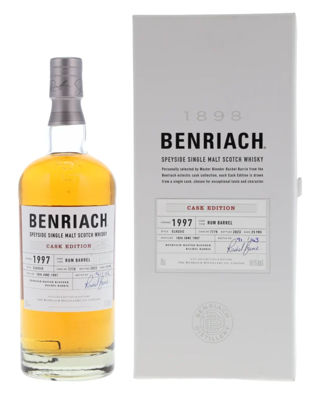 Benriach Rum Barrel New Vibration 25 Years 1997 Speyside Single Malt Scotch Whisky 54.1° 70cl