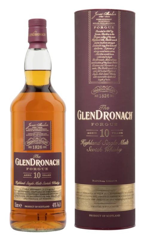 Glendronach Forgue 10 Years Highland Single Malt Scotch Whisky 43° 1l