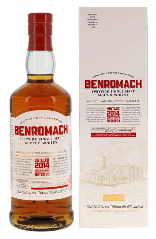 Benromach Cask Strength Batch 3 2014 Speyside Single Malt Scotch Whisky 2024 60.6° 70cl