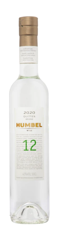 Humbel Quittenbrand Nr. 12 2020 Fruchtbrand BIO 43° 50cl