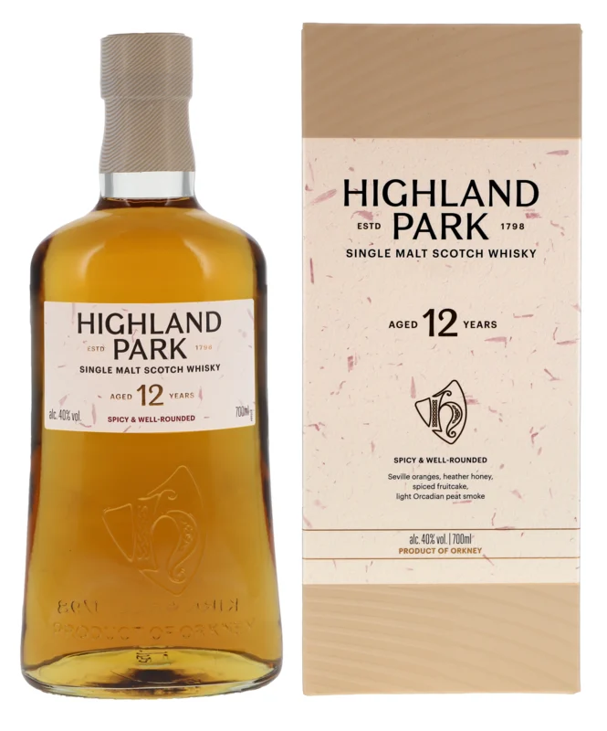 Highland Park Spicy & Well Rounded 12 Years Single Malt Scotch Whisky 40° 70cl