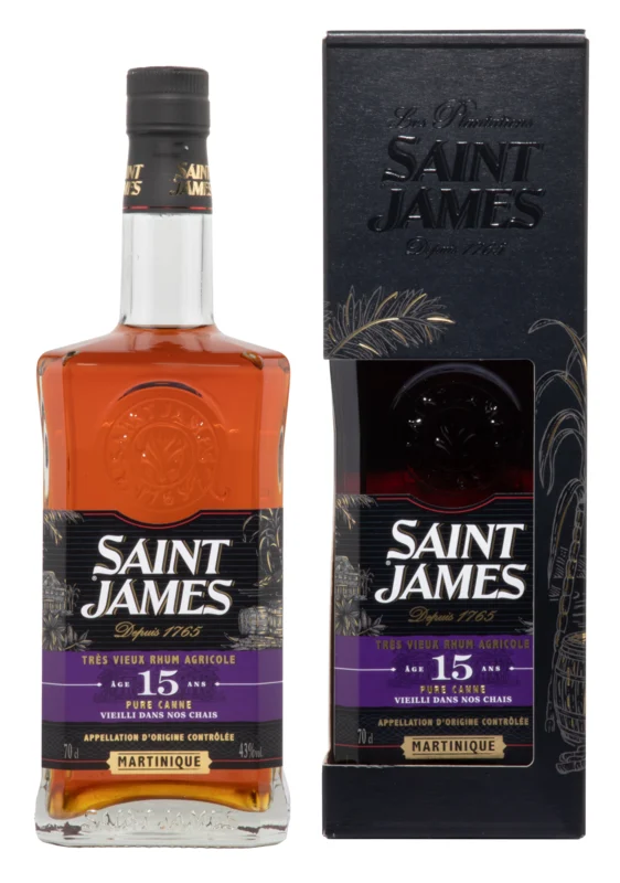 Saint James Très Vieux Rhum Agricole 15 Ans 43° 70cl