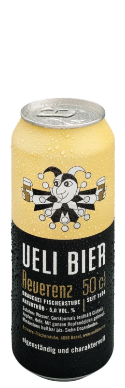 Brauerei Fischerstube Ueli Bier Reverenz naturtrüb 6x Dose 5° 50cl