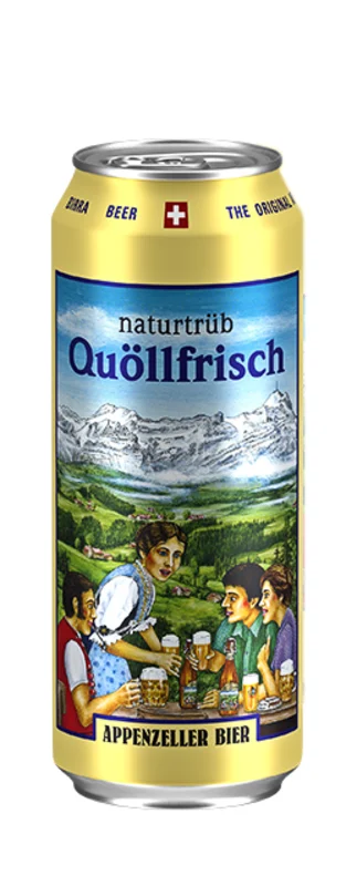 Appenzeller Bier Quöllfrisch Naturtrüb Dose 6x DO 4.8° 50cl