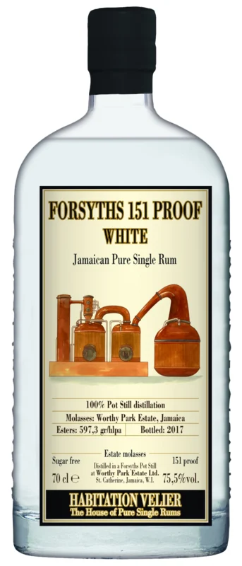 Habitation Velier Forsyths 151 White Worthy Park 2017 Jamaican Pure Single Rum 75.5° 70cl