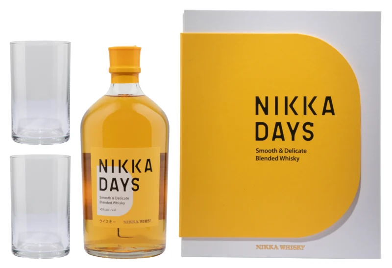 Nikka Days Geschenkset mit 2 Gläsern Blended Whisky 40° 70cl