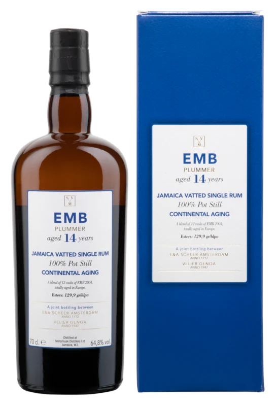 SVM Scheer & Velier EMB Plummer Monymusk Continental Aging 14 Years Jamaica Vatted Single Rum 64.8° 70cl