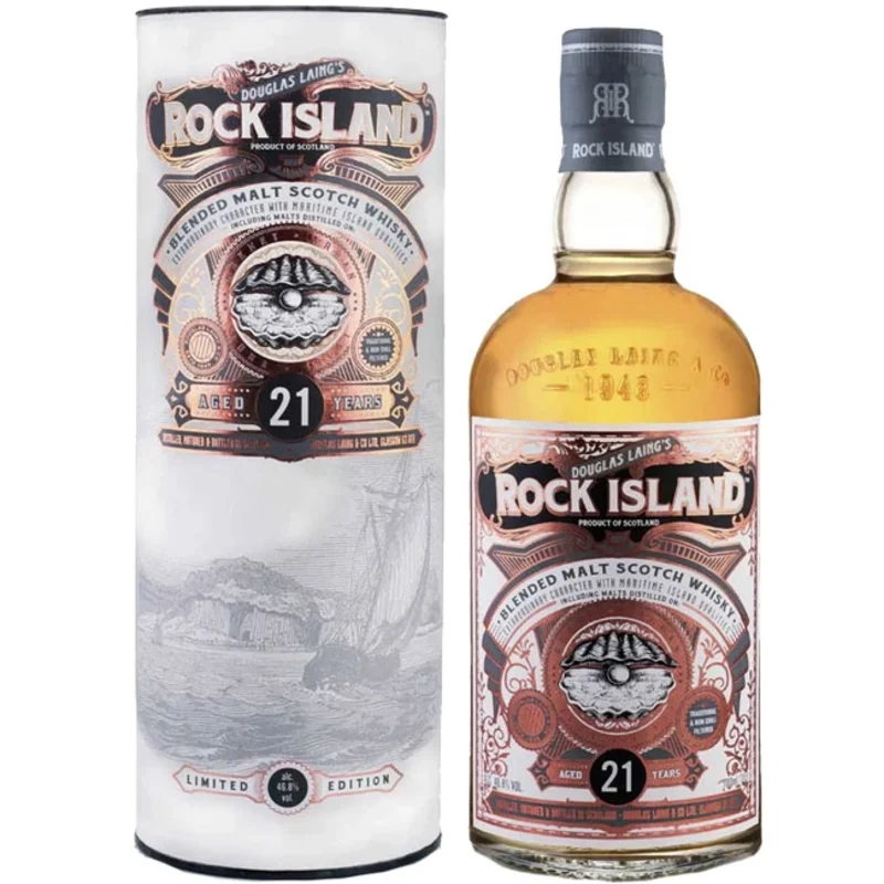 Douglas Laing Rock Island 21 Years Blended Malt Scotch Whisky 46.8° 70cl
