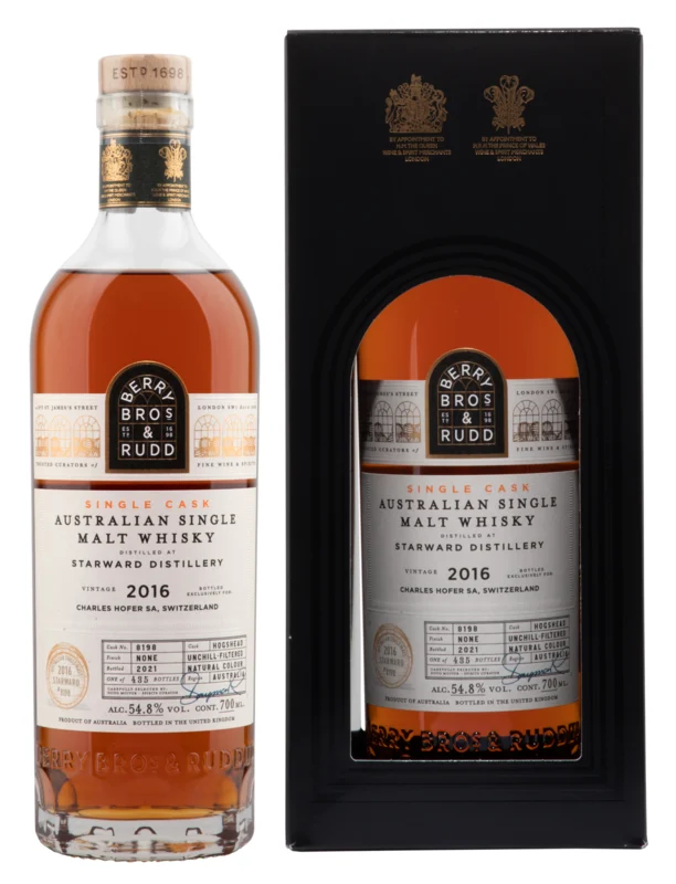 Starward Berry Bros & Rudd Charles Hofer SA 2016 Australian Single Malt Whisky 2021 54.8° 70cl