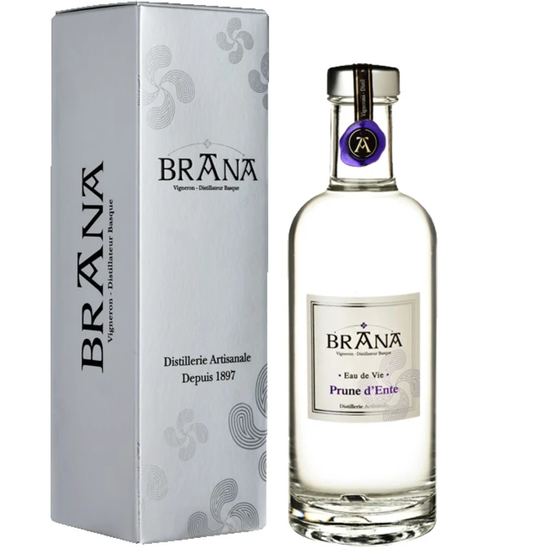 Brana Prune d'Ente Blanche "Les Cristallines"" Eau de Vie 44° 50cl