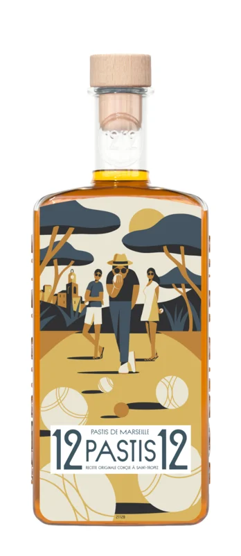 Pastis 12/12 Recette de Saint-Tropez 45° 70cl
