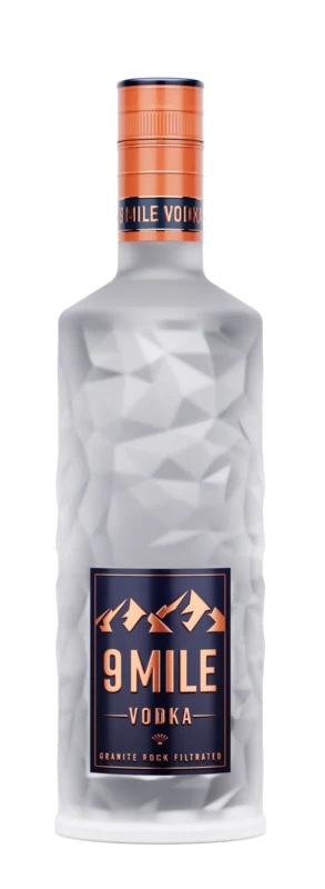 9 MILE Flasche mit LED Vodka 37.5° 70cl