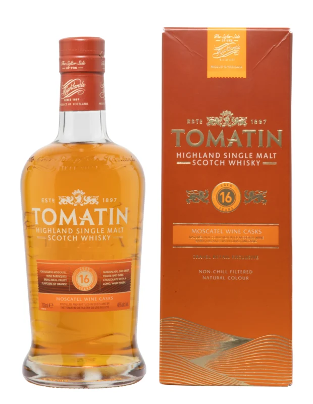 Tomatin Moscatel Wine Casks 16 Years Highland Single Malt Scotch Whisky 46° 70cl