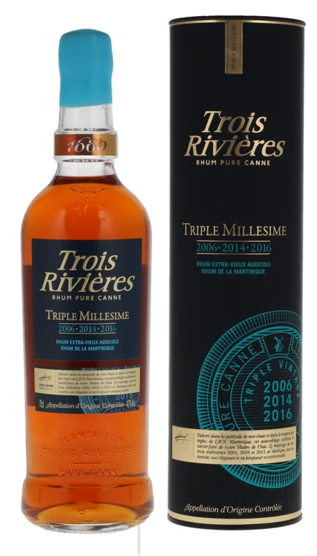 Trois Rivières Triple Millésime 06/14/16 Rhum Extra Vieux Agricole 42° 70cl