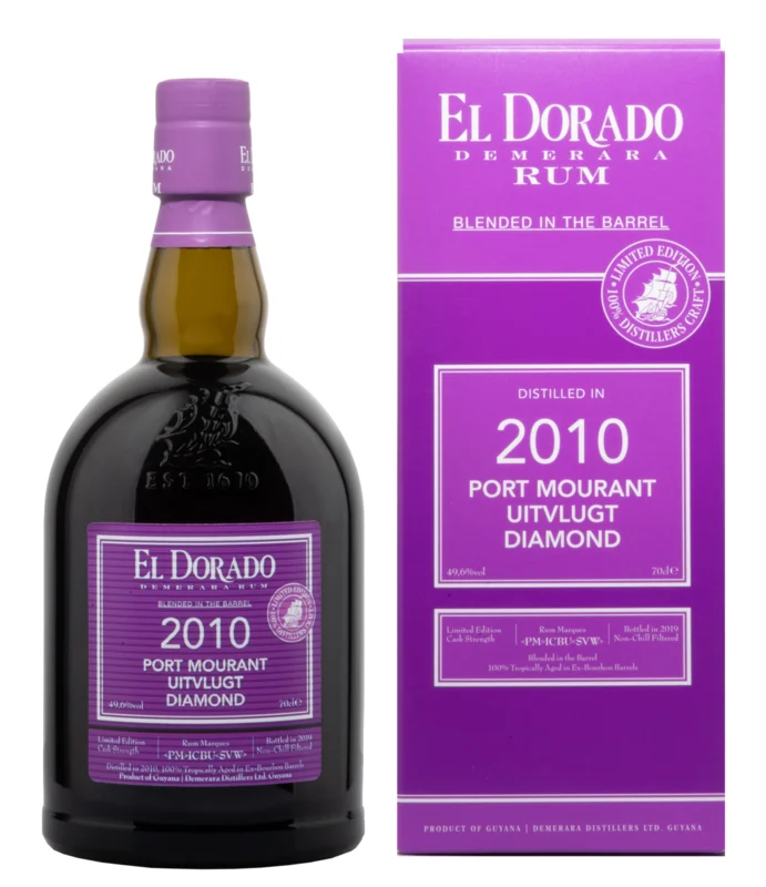 El Dorado Port Mourant Uitvlugt Diamond 9 Years 2010 Demerara Rum 2019 49.6° 70cl