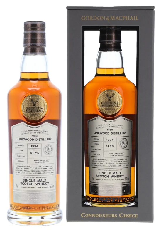 Linkwood Gordon & Macphail Connoisseurs Choice 27 Years 1994 Speyside Single Malt Scotch Whisky 51.7° 70cl