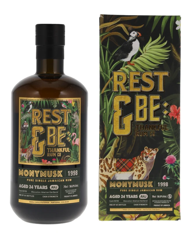 Monymusk Rest & Be Thankful Single Cask AHJ Single Cask #26709 24 Years 1998 Jamaican Rum 2023 56° 70cl
