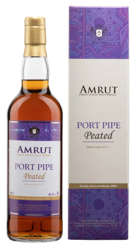 Amrut Port Pipe Peated Single Cask Single Malt Whisky 62.8° 70cl