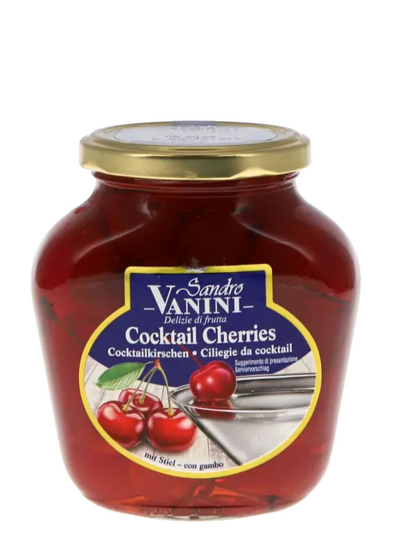 Sandro Vanini Maraschino Cocktailkirschen mit Stiel 450g