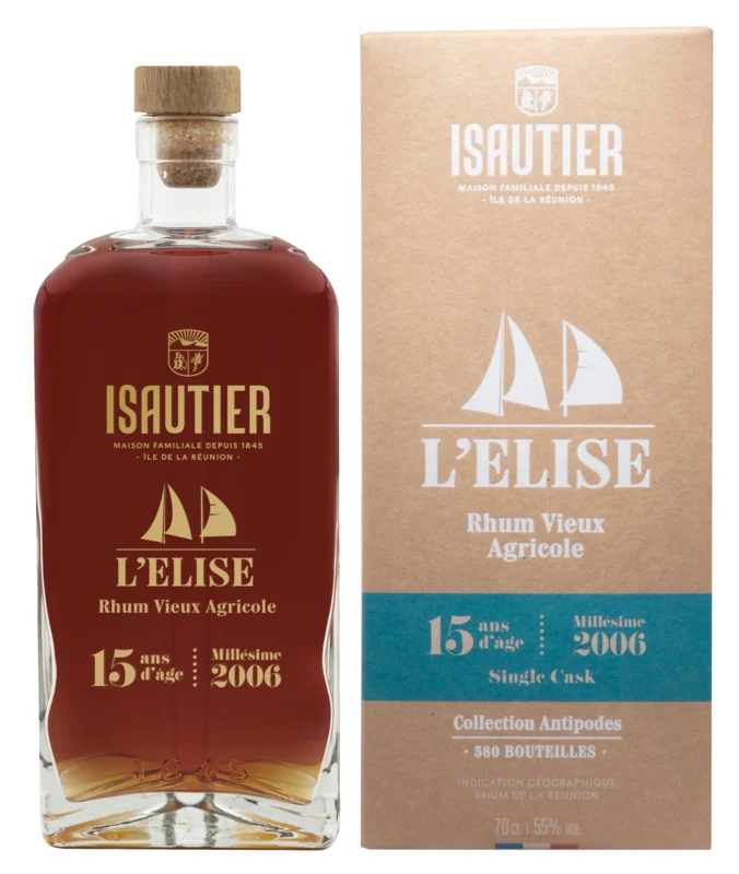 Isautier L'Elise Sinlge Cask 15 Ans 2006 Rhum Vieux Agricole 2022 55° 70cl