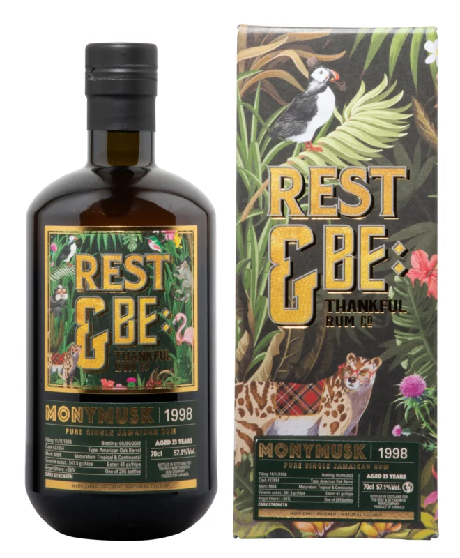 SVM Scheer & Velier Monymusk Rest & Be Thankful MBK Single Cask 23 Years 1998 Jamaican Rum 2022 57.1° 70cl