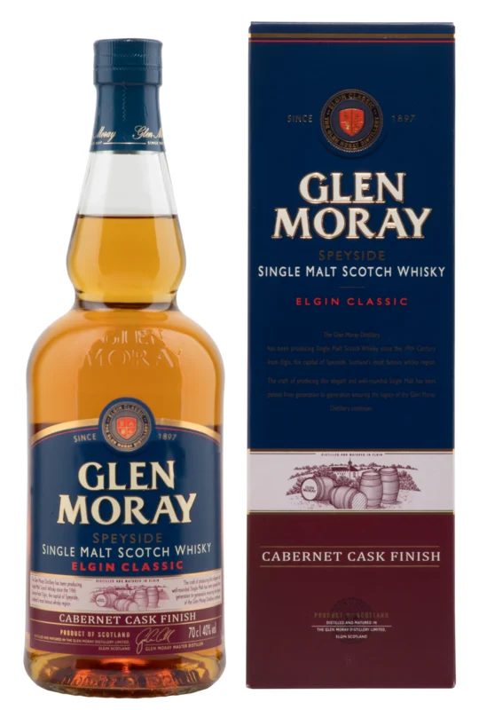 Glen Moray Elgin Classic Cabernet Cask Finish Speyside Single Malt Scotch Whisky 40° 70cl