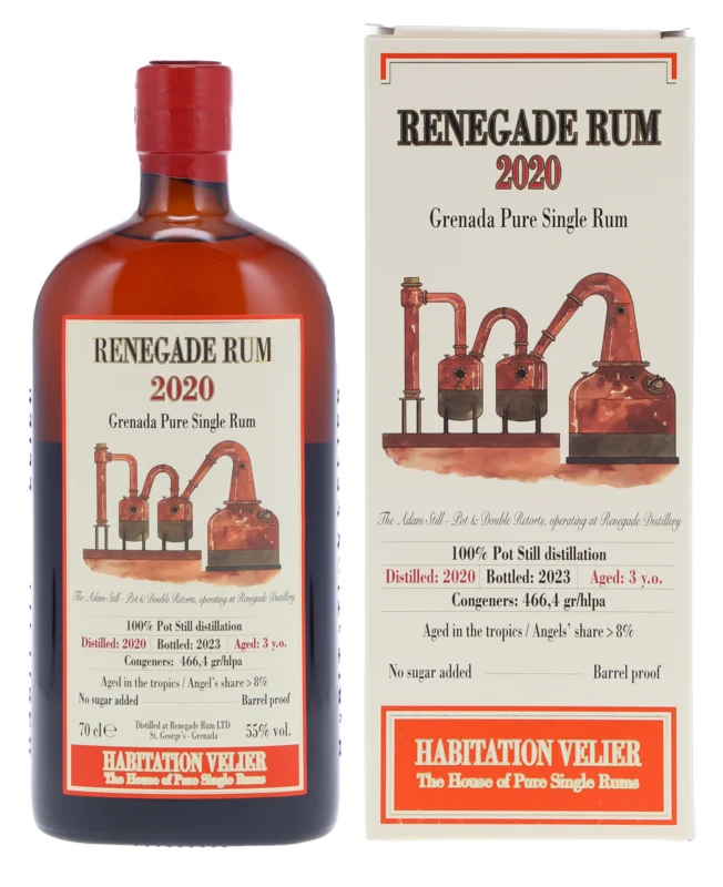Renegade Habitation Velier 3 Years 2020 Column Still Agricole Rum 2023 55° 70cl