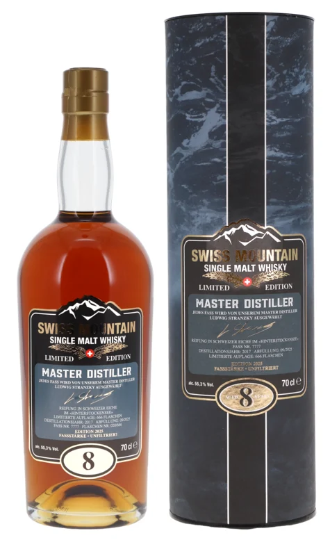 Rugenbräu Swiss Mountain Master Distiller Edition Stockhorn 8 Jahre 2017 Single Malt Whisky 2025 55.3° 70cl