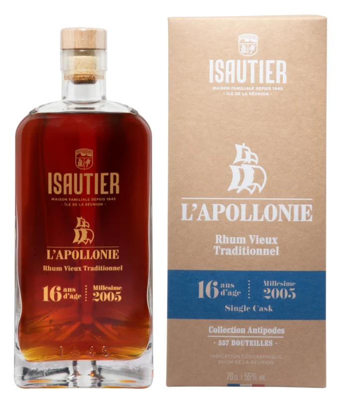 Isautier L'Apollonie Single Cask 16 Ans 2005 Rhum Vieux Traditionnel 2022 55° 70cl