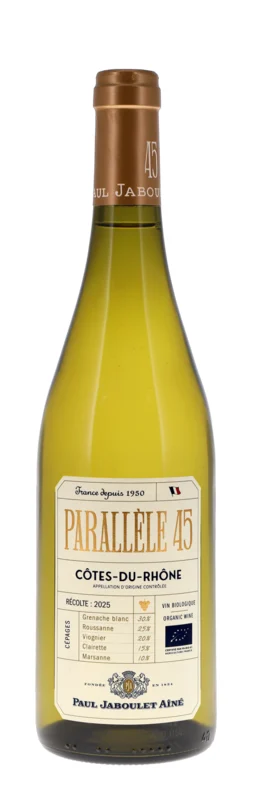 Jaboulet Aîné Parallèle 45 Blanc 2025 Côtes-du-Rhône AC BIO 13° 75cl