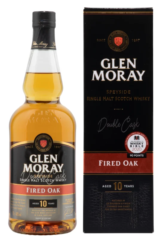 Glen Moray Fired Oak 10 Years Speyside Single Malt Scotch Whisky 40° 70cl