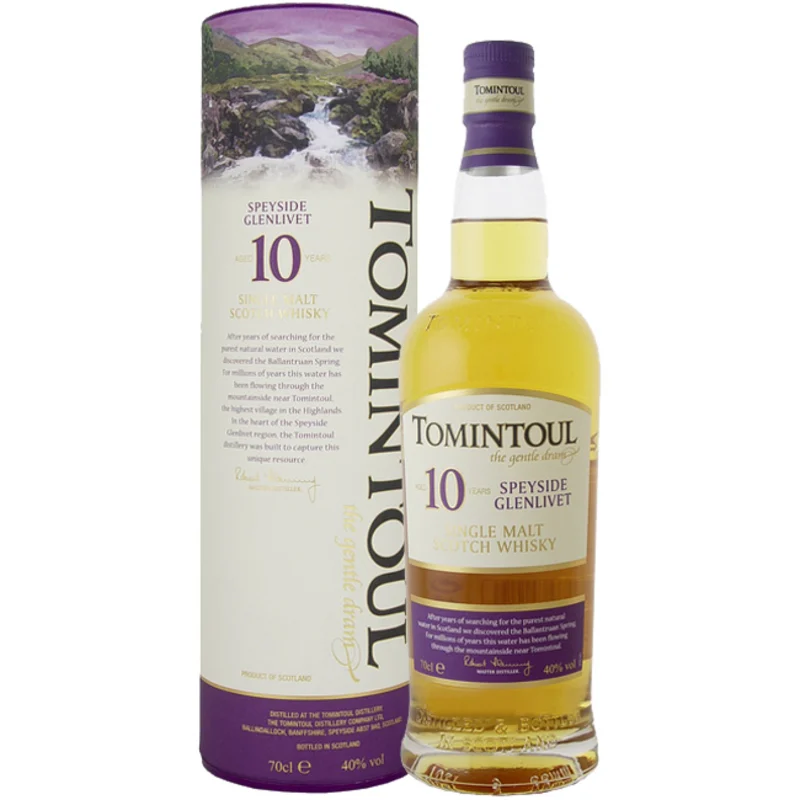 Tomintoul 10 Years Speyside Glenlivet Single Malt Scotch Whisky 40° 70cl