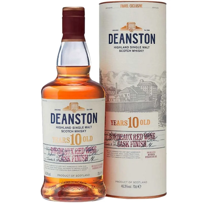 Deanston Bordeaux Red Wine Cask Finish 10 Years Highland Single Malt Scotch Whisky 46.3° 70cl