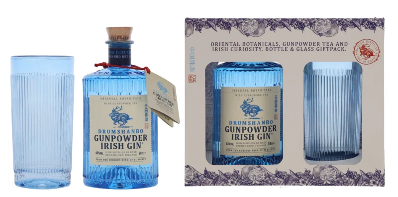 Drumshanbo Gunpowder mit Glas Irish Gin 43° 50cl