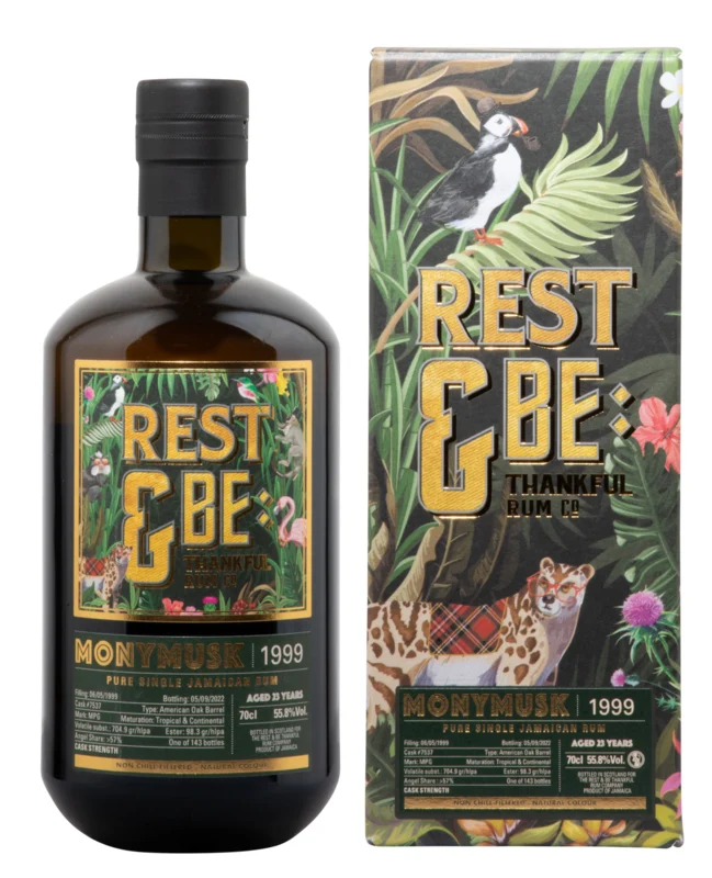 SVM Scheer & Velier Monymusk Rest & Be Thankful MPG Single Cask 23 Years 1999 Jamaican Rum 2022 55.8° 70cl