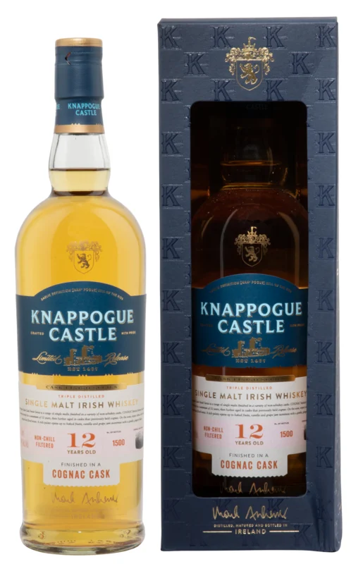 Knappogue Castle Cognac Cask Finish 12 Years Single Malt Irish Whiskey 46° 70cl