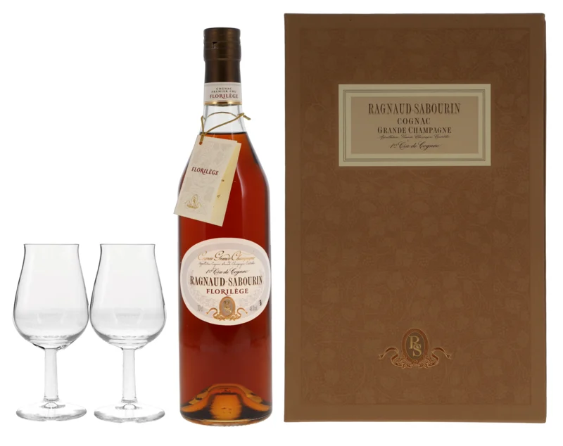 Ragnaud Sabourin Florilège Set mit 2 Gläser Cognac 46° 70cl