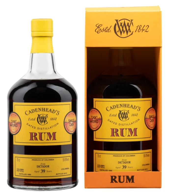 Dictador Cadenhead's Singke Cask 39 Years 1980 Rum 59.9° 70cl